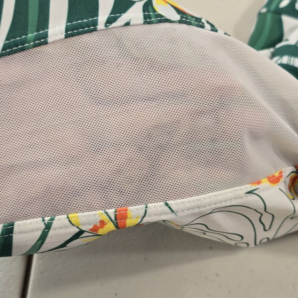 Tail L Womens golf shirt long sleeve tropical print Pinneapples colorful zip - Picture 6 of 13